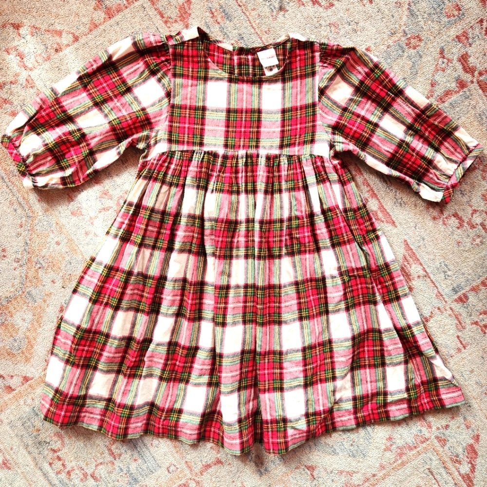 Hanna Andersson Plaid Long Sleeve Dress 130 / 8yrs